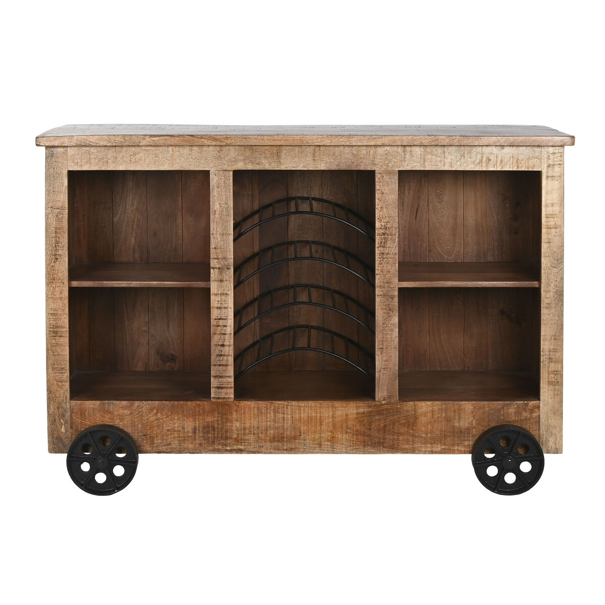 Mueble bar Home ESPRIT Negro Natural 145 x 53 x 100 cm