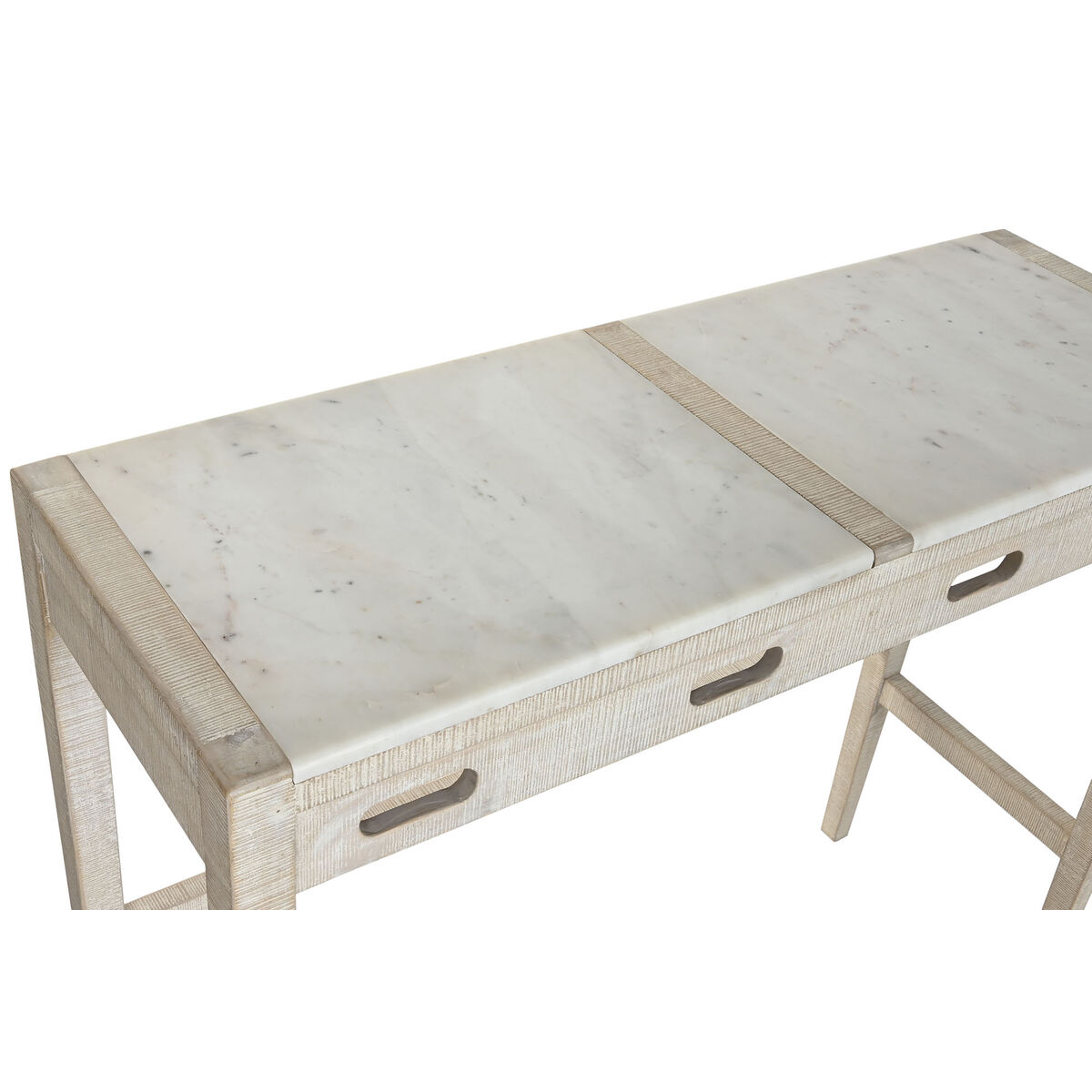 Conjunto de Mesa con Sillas Home ESPRIT Blanco Natural 112 x 40 x 96 cm