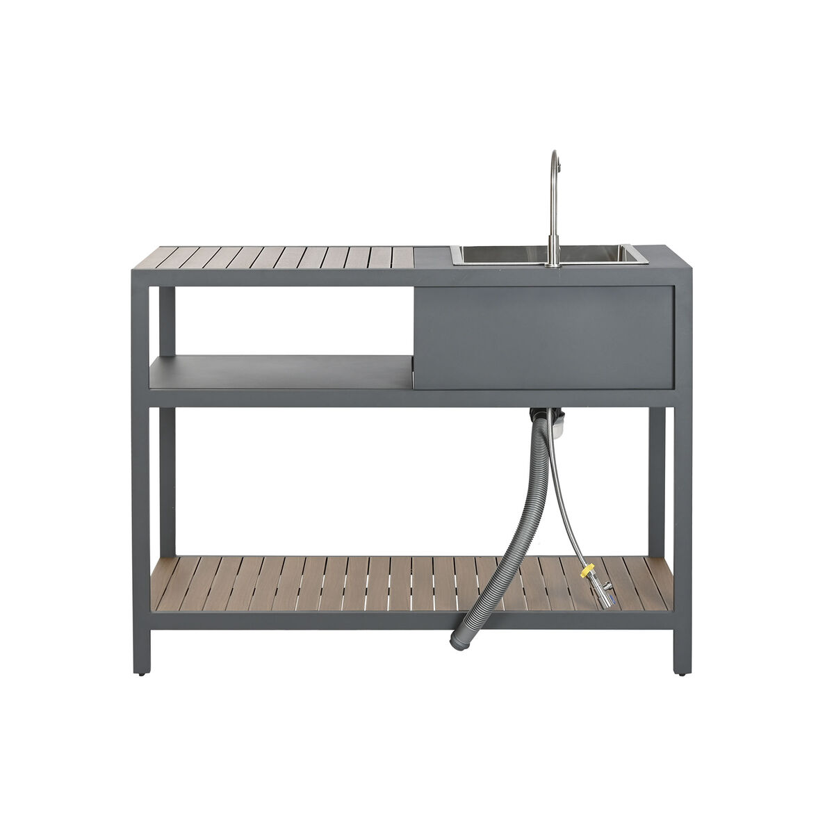 Mueble de cocina Home ESPRIT Gris Natural 127 x 100 x 90 cm 127 x 100 x 95 cm