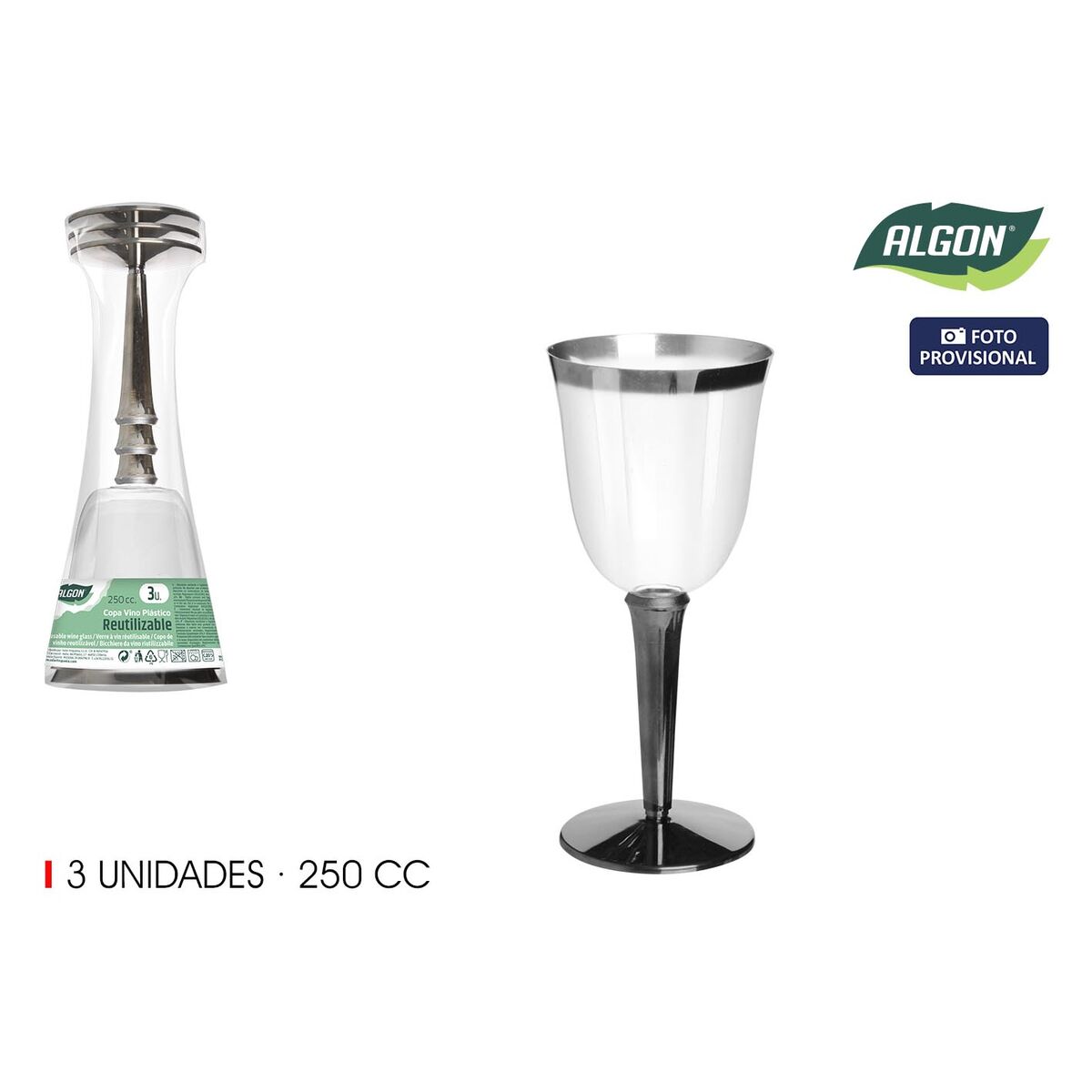 Copa de vino Algon 3 Piezas (12 Unidades)