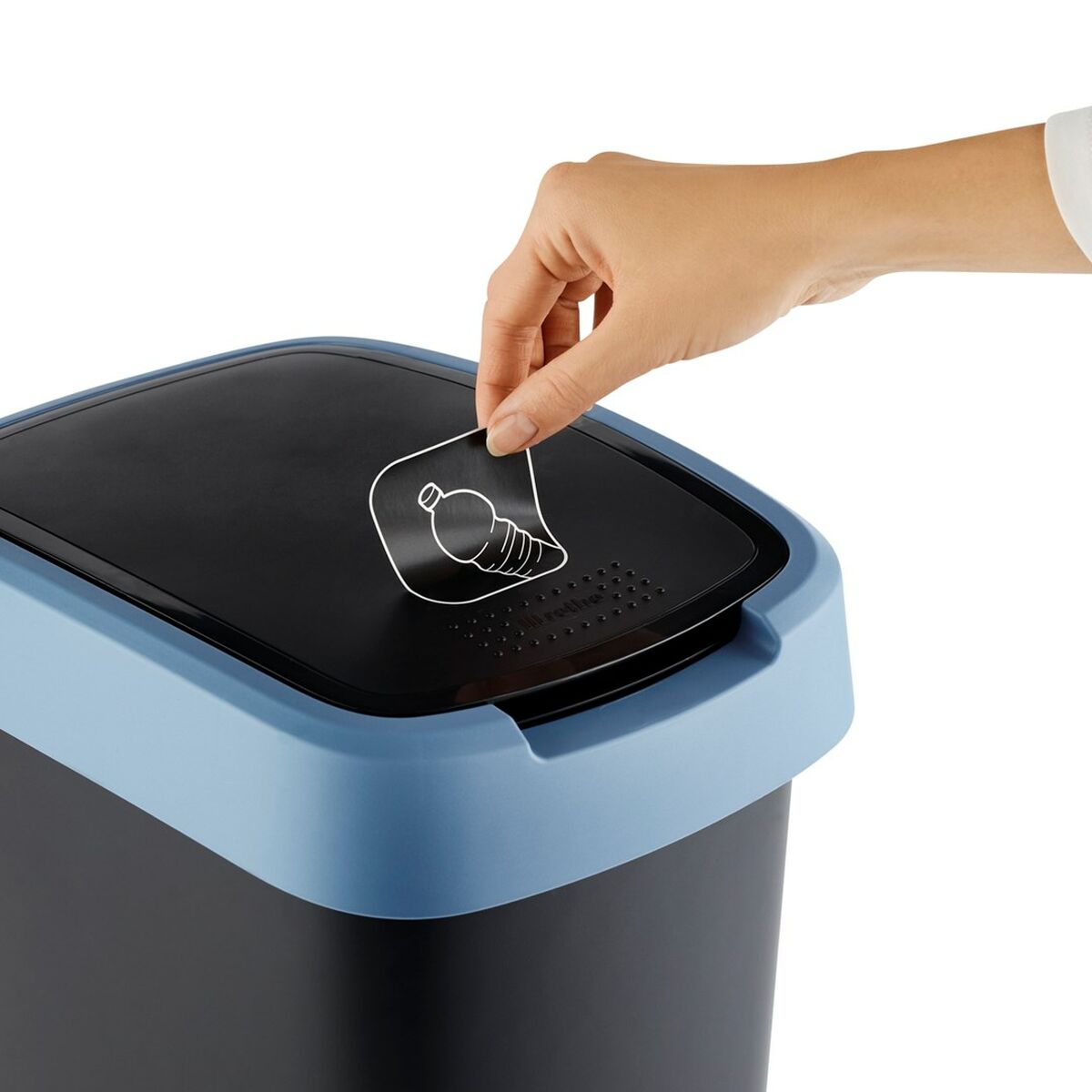 Cubo de basura Rotho Twist Blue Azul Plástico 50 L