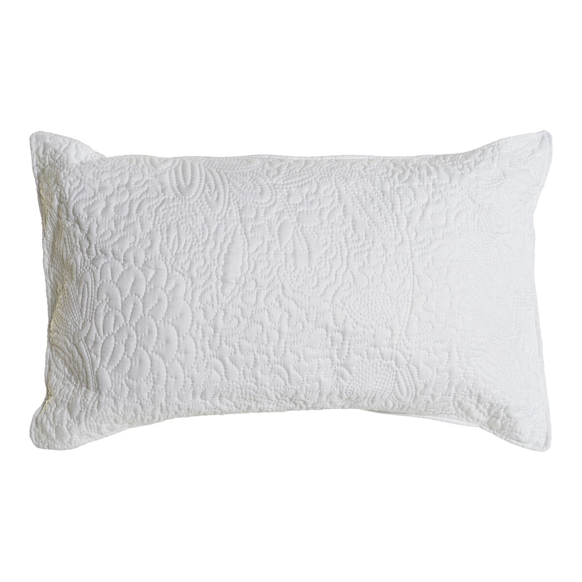 Cojín DKD Home Decor Blanco Poliéster Floral 60 x 10 x 40 cm