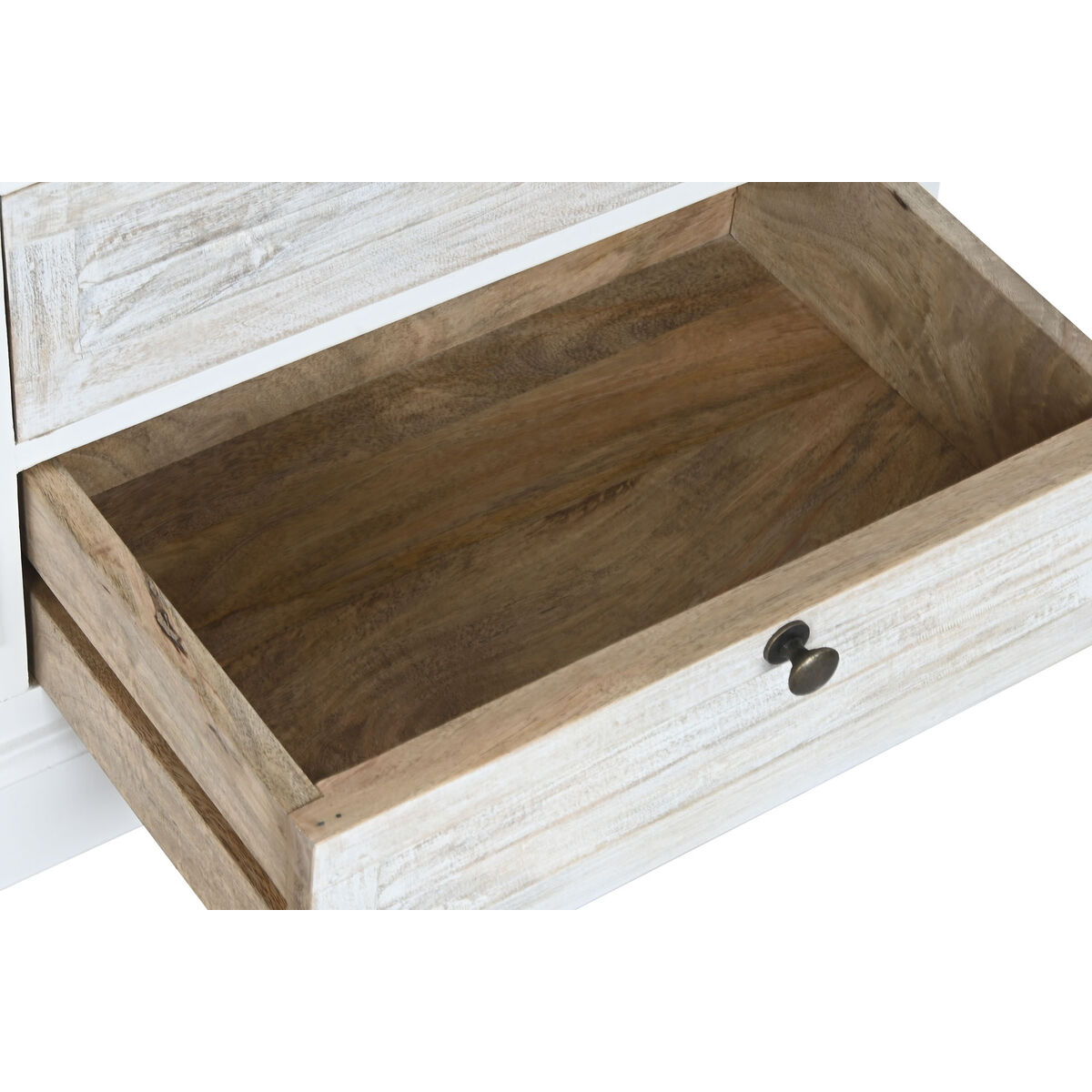 Cajonera Home ESPRIT Blanco Desgastado 115 x 40 x 80 cm