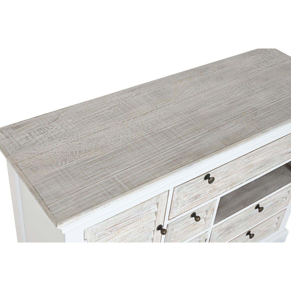 Cajonera Home ESPRIT Blanco Desgastado 115 x 40 x 80 cm
