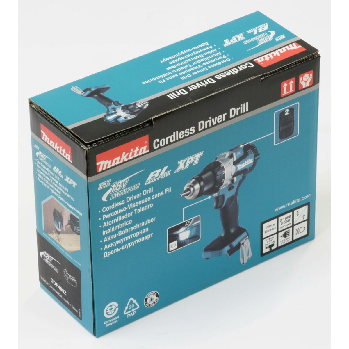 Atornillador eléctrico Makita DDF489Z 60 Nm