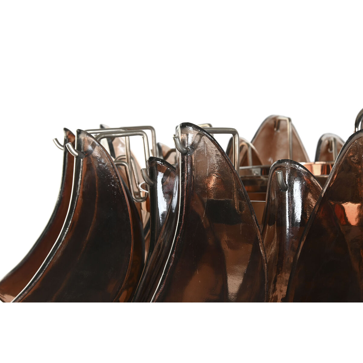 Lámpara de Techo Home ESPRIT Marrón Plateado Cristal Acero 25 W 80 x 80 x 80 cm