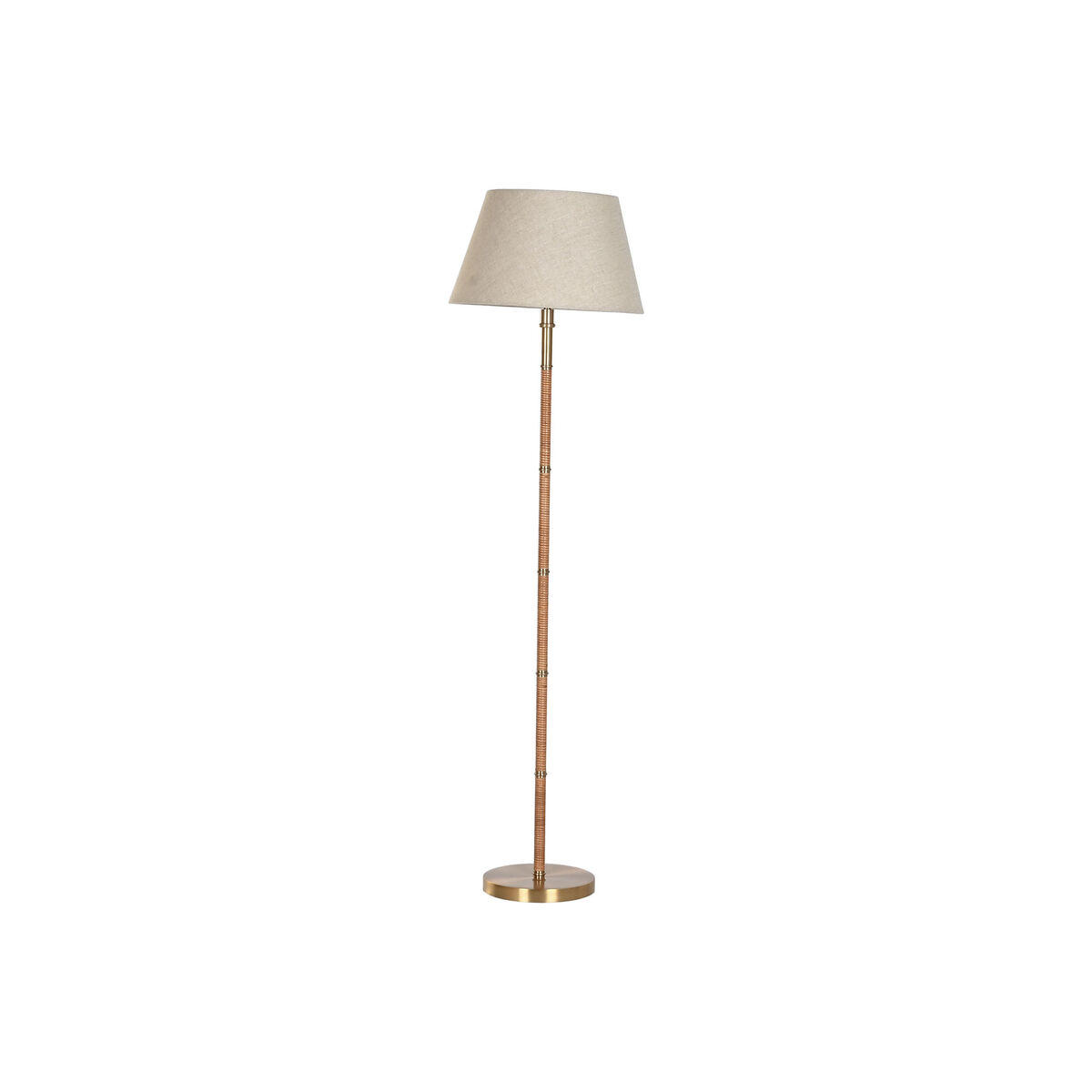Lámpara de Pie Home ESPRIT Beige Dorado Natural 50 W 220 V 42 x 42 x 154 cm
