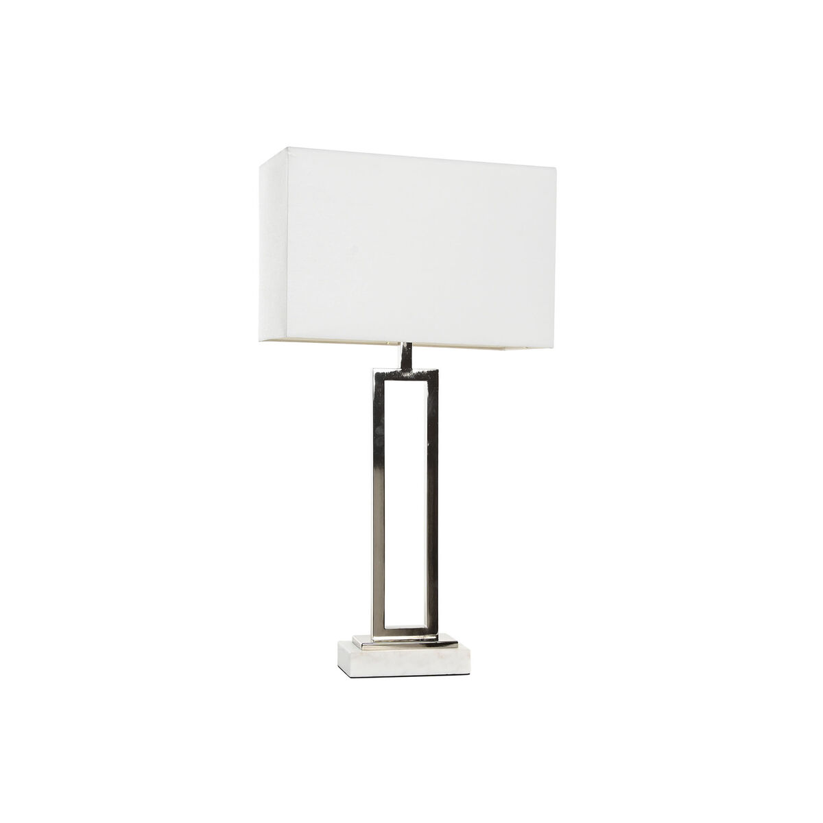 Lámpara de mesa Home ESPRIT Blanco Plateado 50 W 220 V