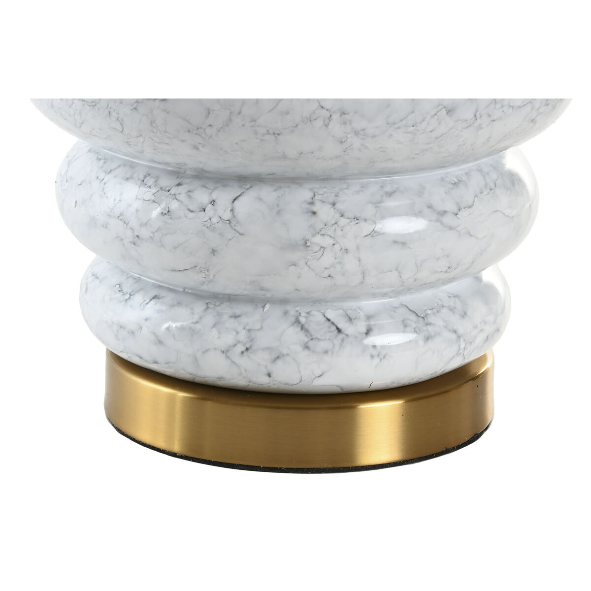 Lámpara de mesa Home ESPRIT Blanco Dorado 50 W 220 V