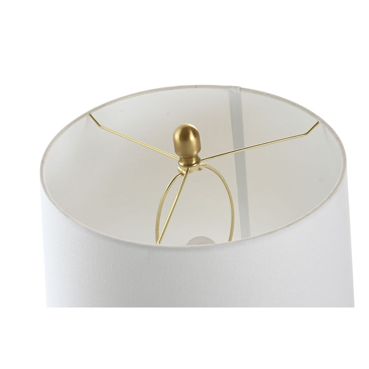 Lámpara de mesa Home ESPRIT Blanco Dorado 50 W 220 V