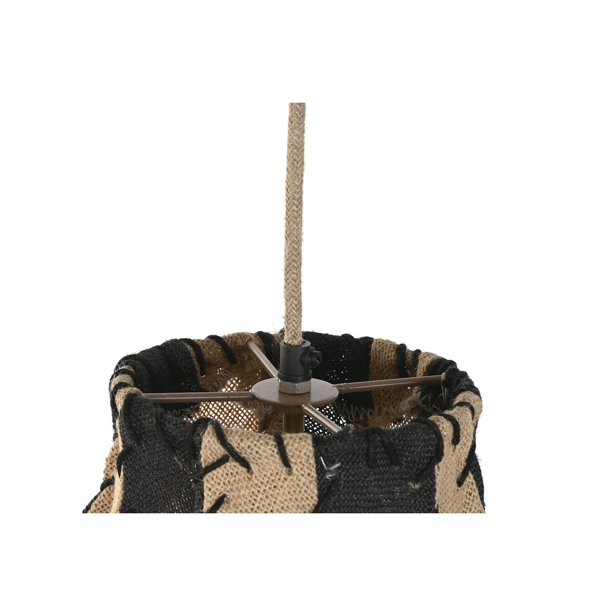 Lámpara de Techo Home ESPRIT Bicolor Yute Cuerda Hierro 25 W 50 x 50 x 54 cm