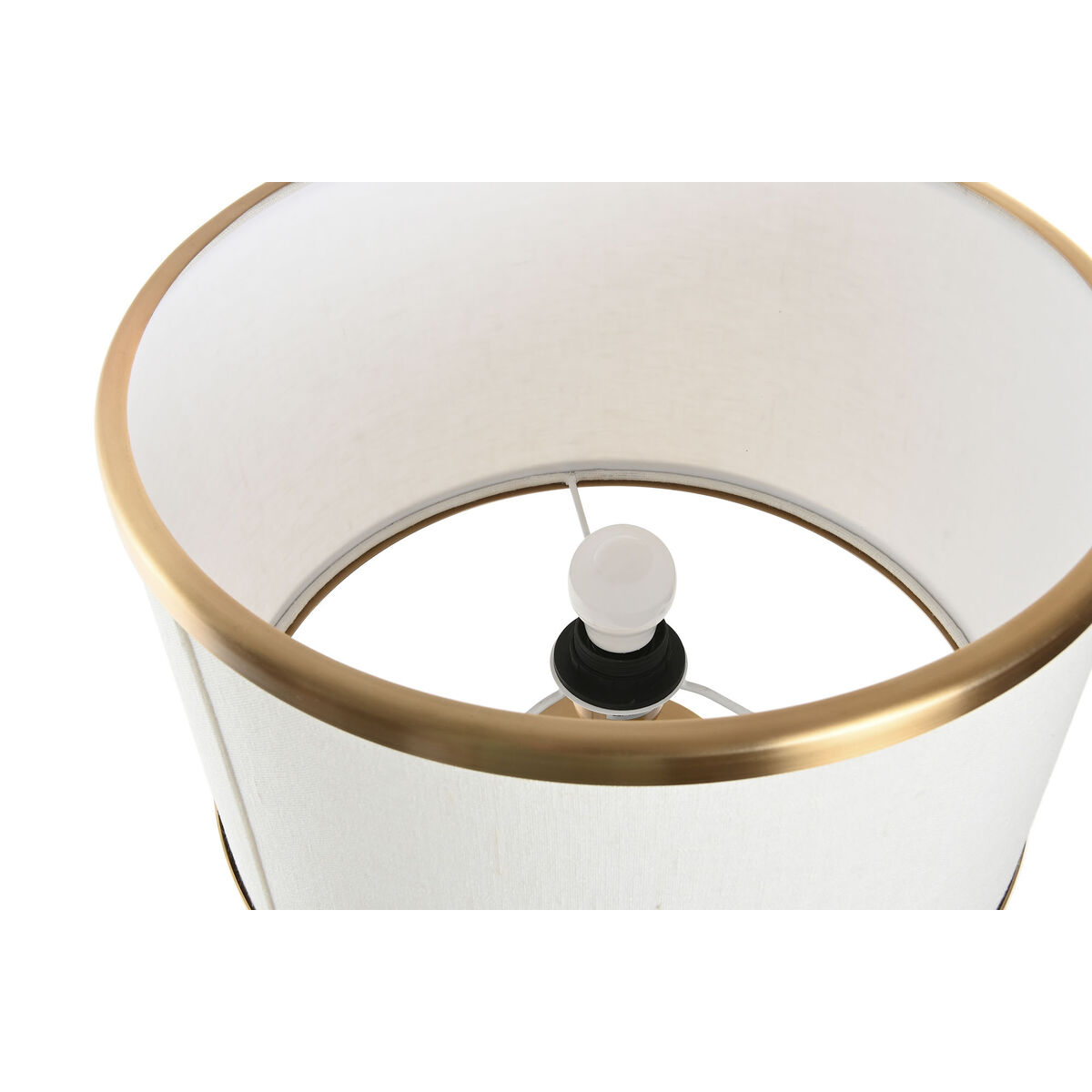 Lámpara de mesa Home ESPRIT Blanco Dorado 50 W 220 V