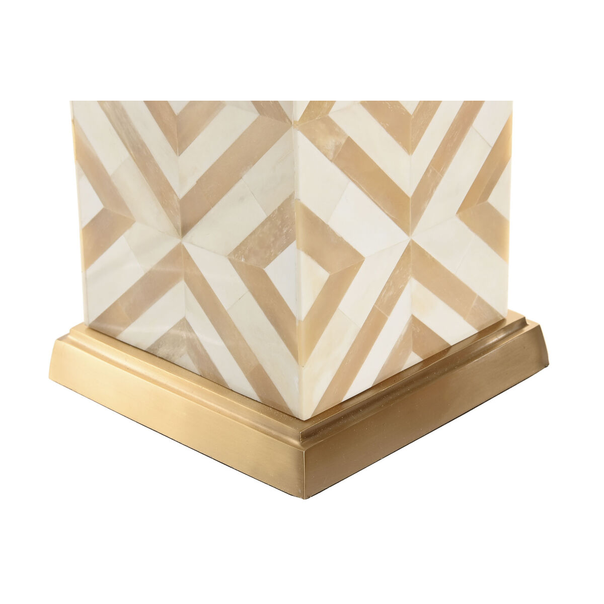 Lámpara de mesa Home ESPRIT Blanco Beige Dorado 50 W 220 V