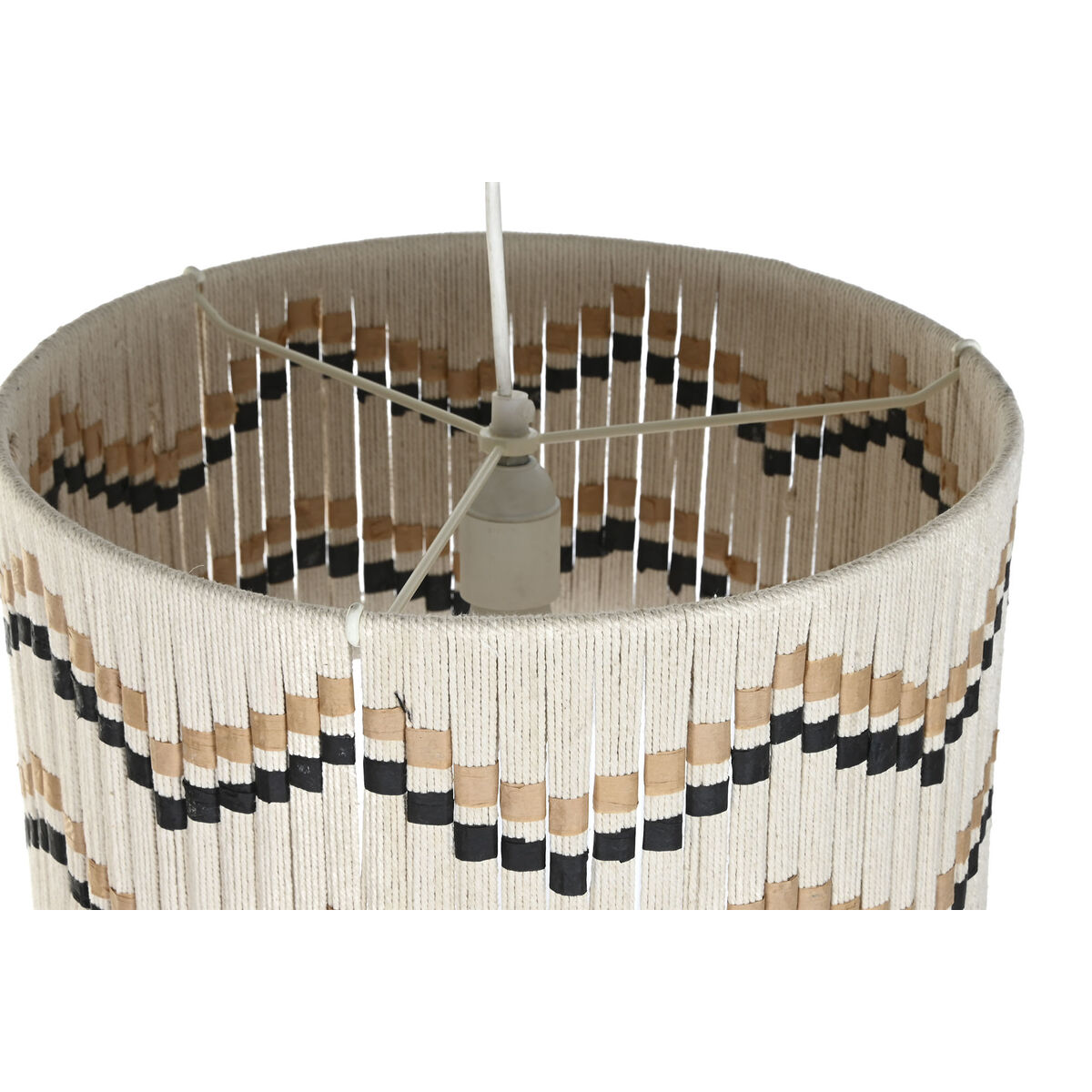 Lámpara de Techo Home ESPRIT Bicolor Rafia 50 W 39 x 39 x 21 cm