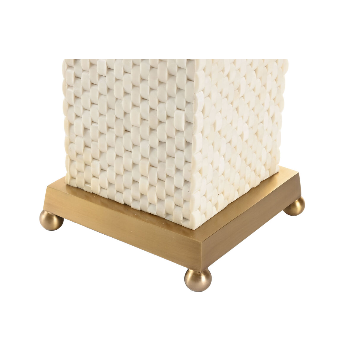 Lámpara de mesa Home ESPRIT Blanco Beige Dorado 50 W 220 V