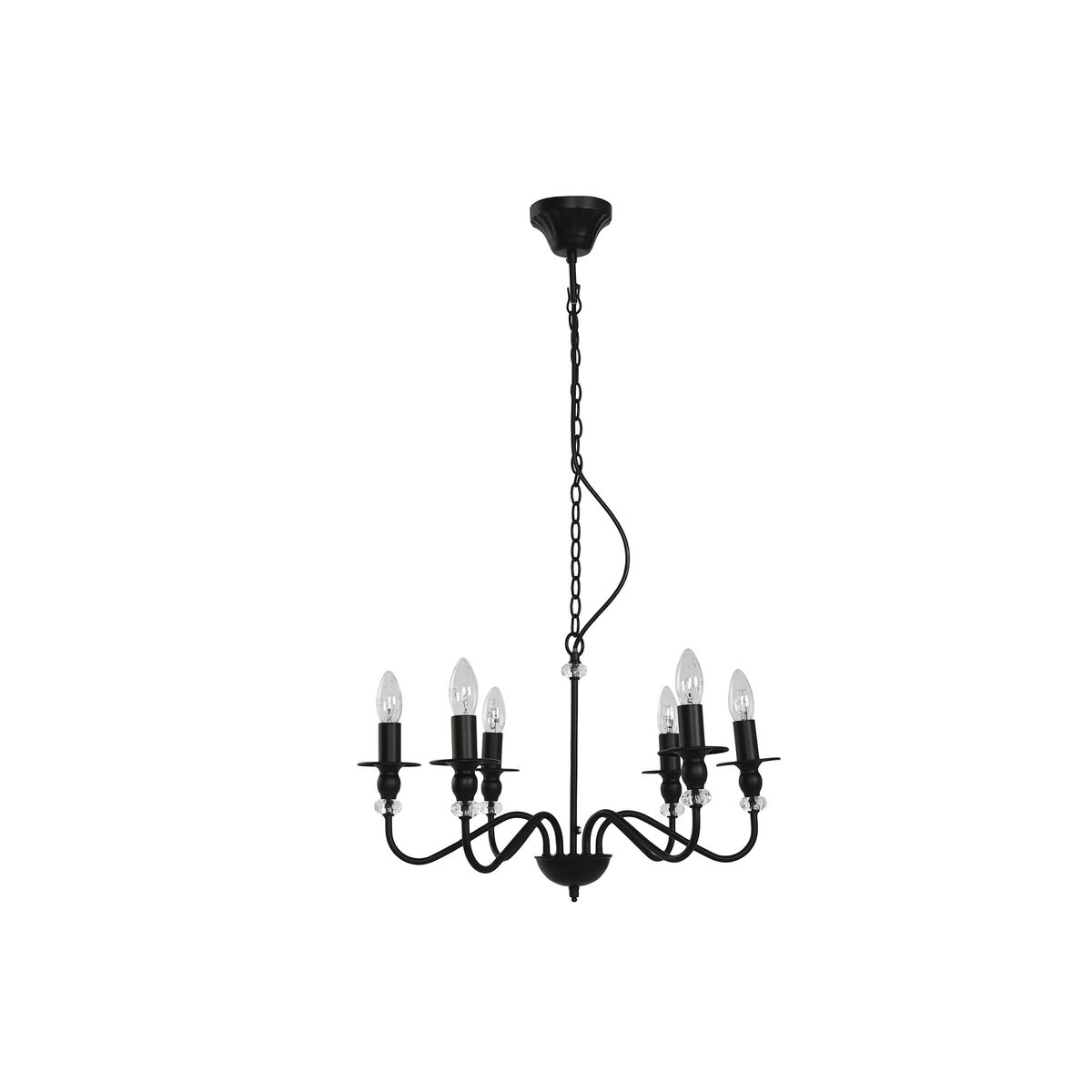 Lámpara de Techo Home ESPRIT Negro Metal 25 W 54 x 54 x 46 cm