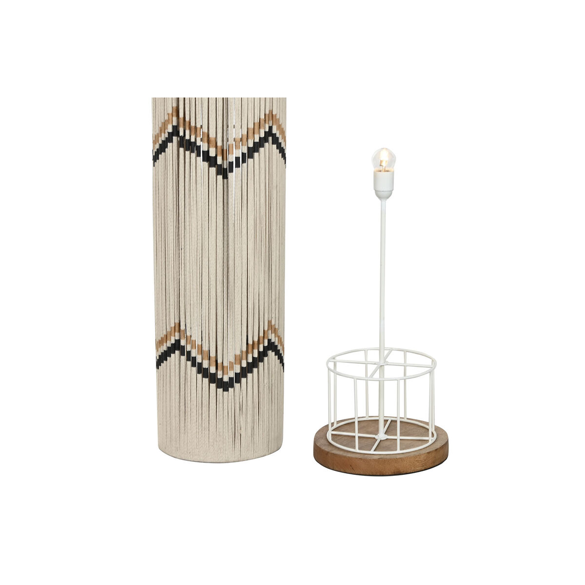 Lámpara de Pie Home ESPRIT Beige Bicolor 50 W 220 V 25 x 25 x 125 cm