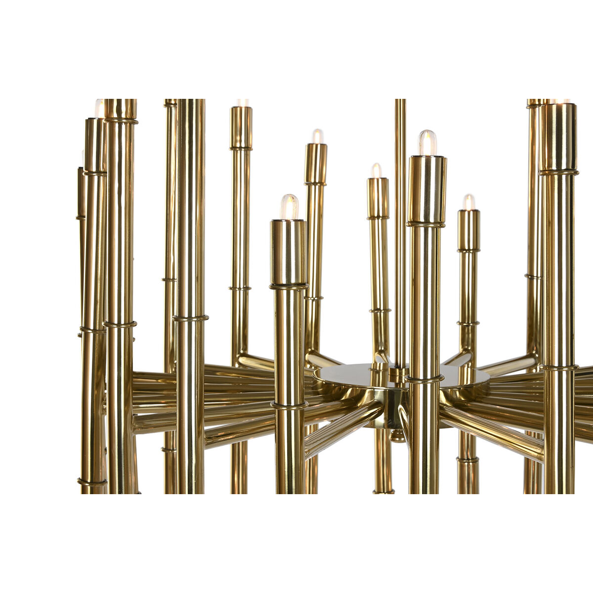 Lámpara de Techo Home ESPRIT Dorado Metal Acero 74 x 74 x 138 cm