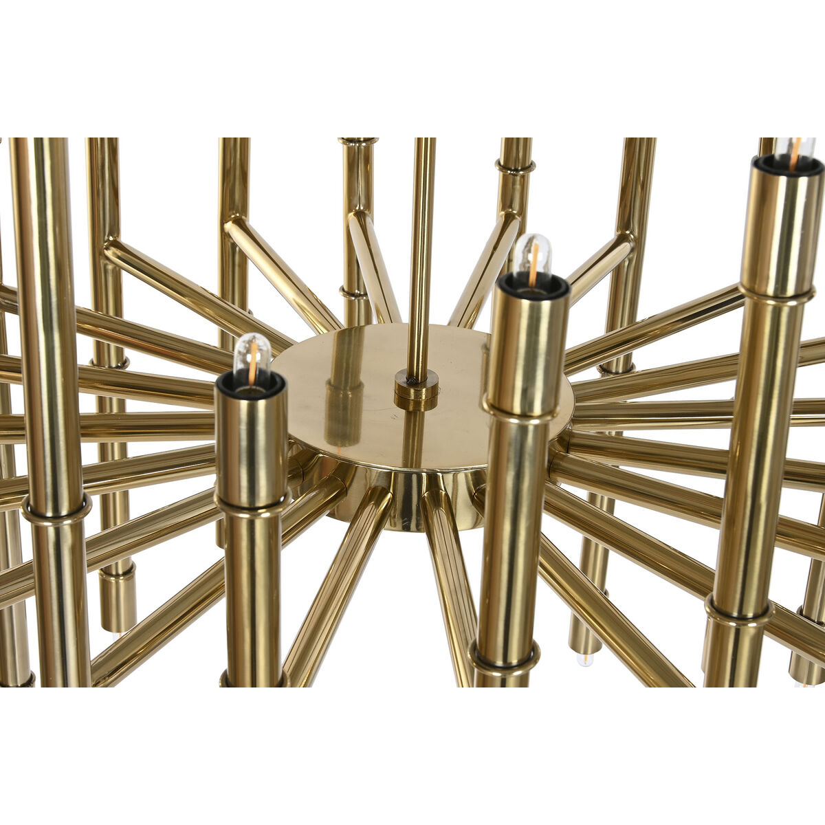 Lámpara de Techo Home ESPRIT Dorado Metal Acero 74 x 74 x 138 cm