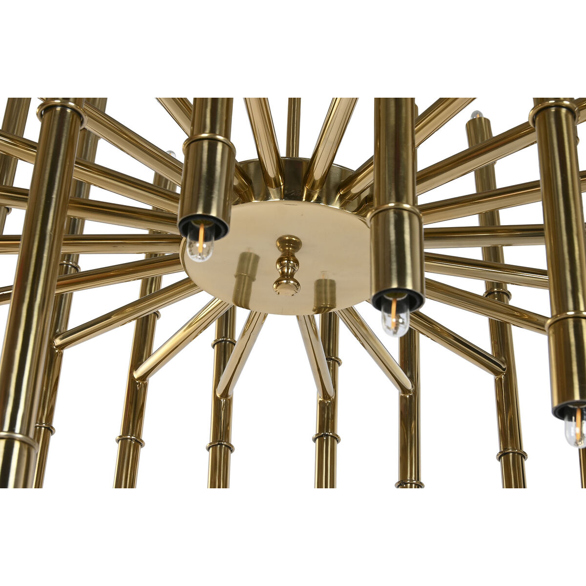 Lámpara de Techo Home ESPRIT Dorado Metal Acero 74 x 74 x 138 cm