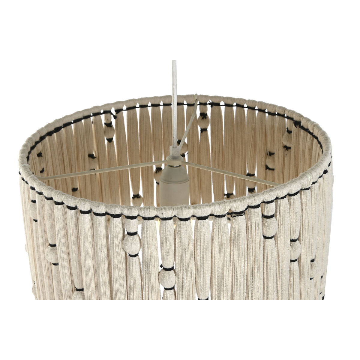 Lámpara de Techo Home ESPRIT Negro Yute 50 W 39 x 39 x 21 cm