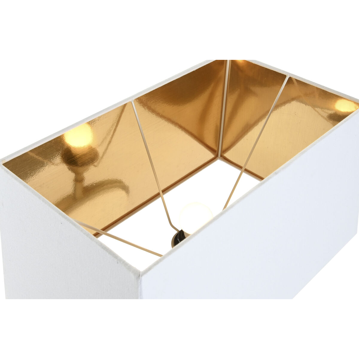 Lámpara de mesa Home ESPRIT Blanco Dorado 50 W 220 V