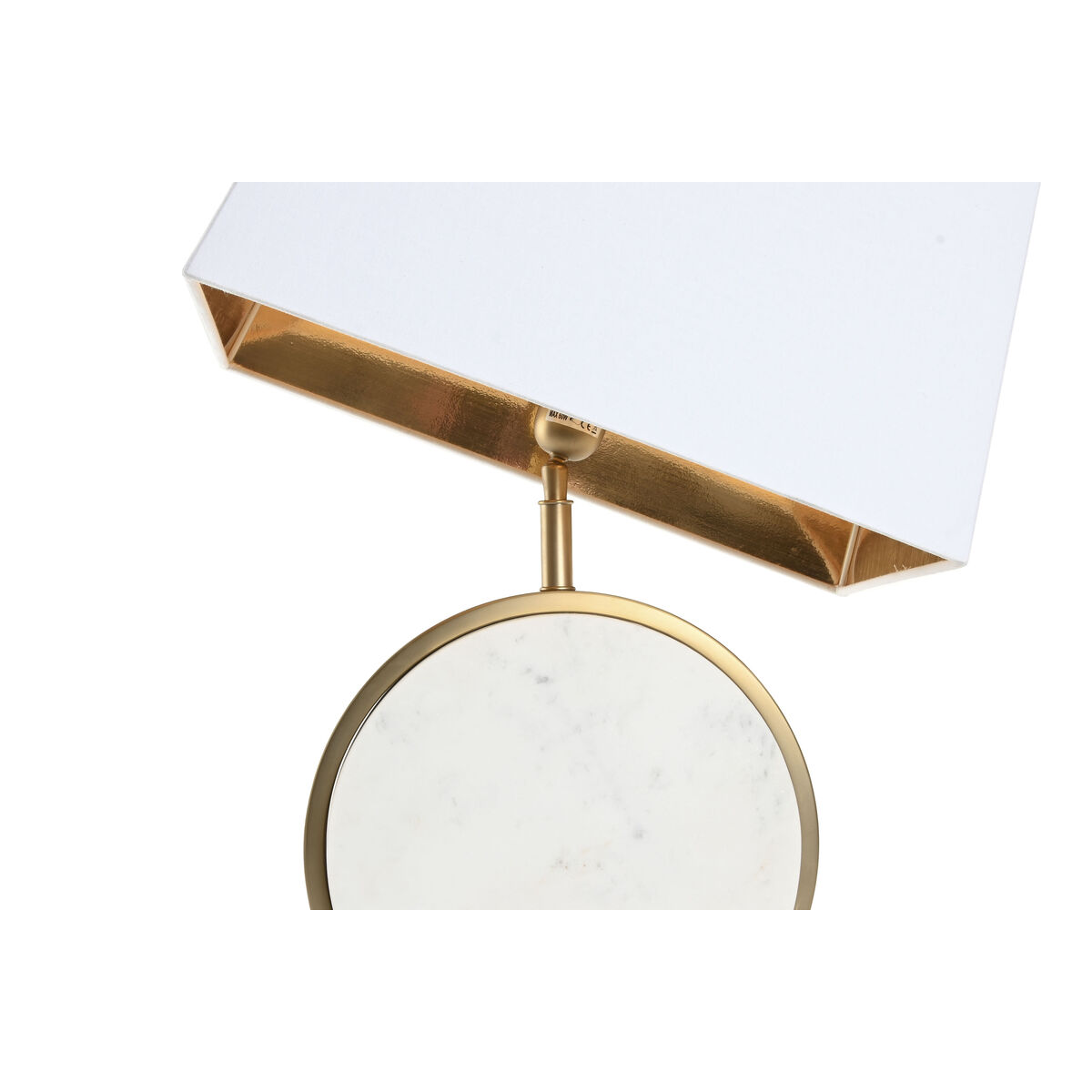 Lámpara de mesa Home ESPRIT Blanco Dorado 50 W 220 V