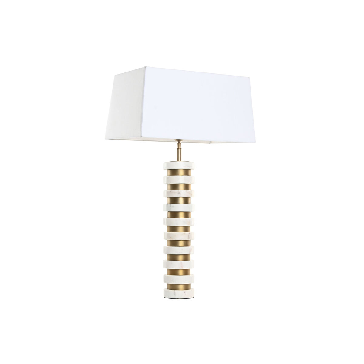 Lámpara de mesa Home ESPRIT Blanco Beige Dorado 50 W 220 V