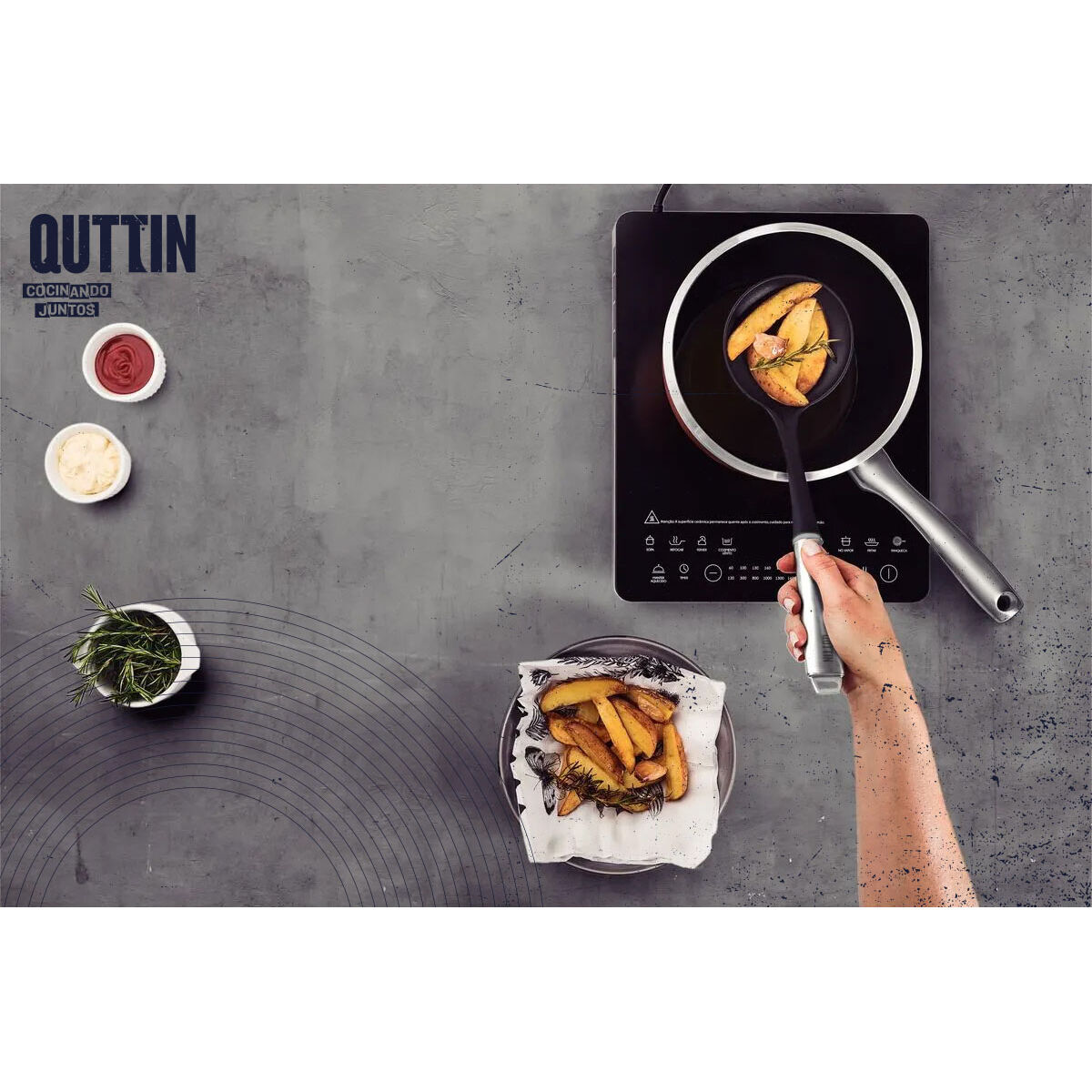 Espumadera Quttin Acero 34,5 x 11 x 9 cm (24 Unidades)