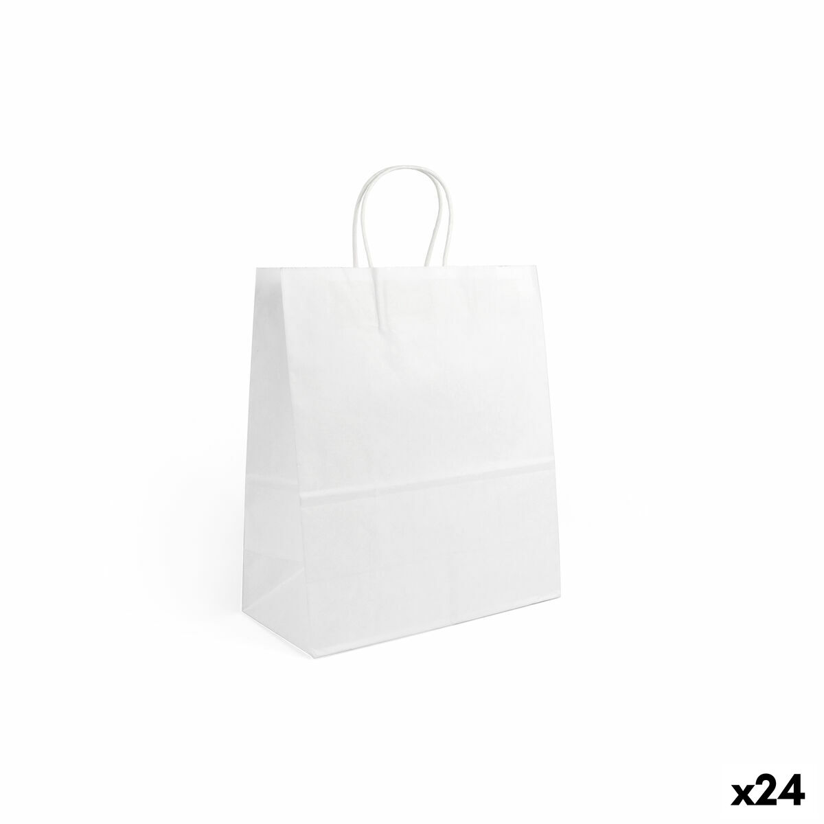 Bolsa de Papel Algon Blanco 26 x 14 x 31 cm 3 Piezas (24 Unidades)