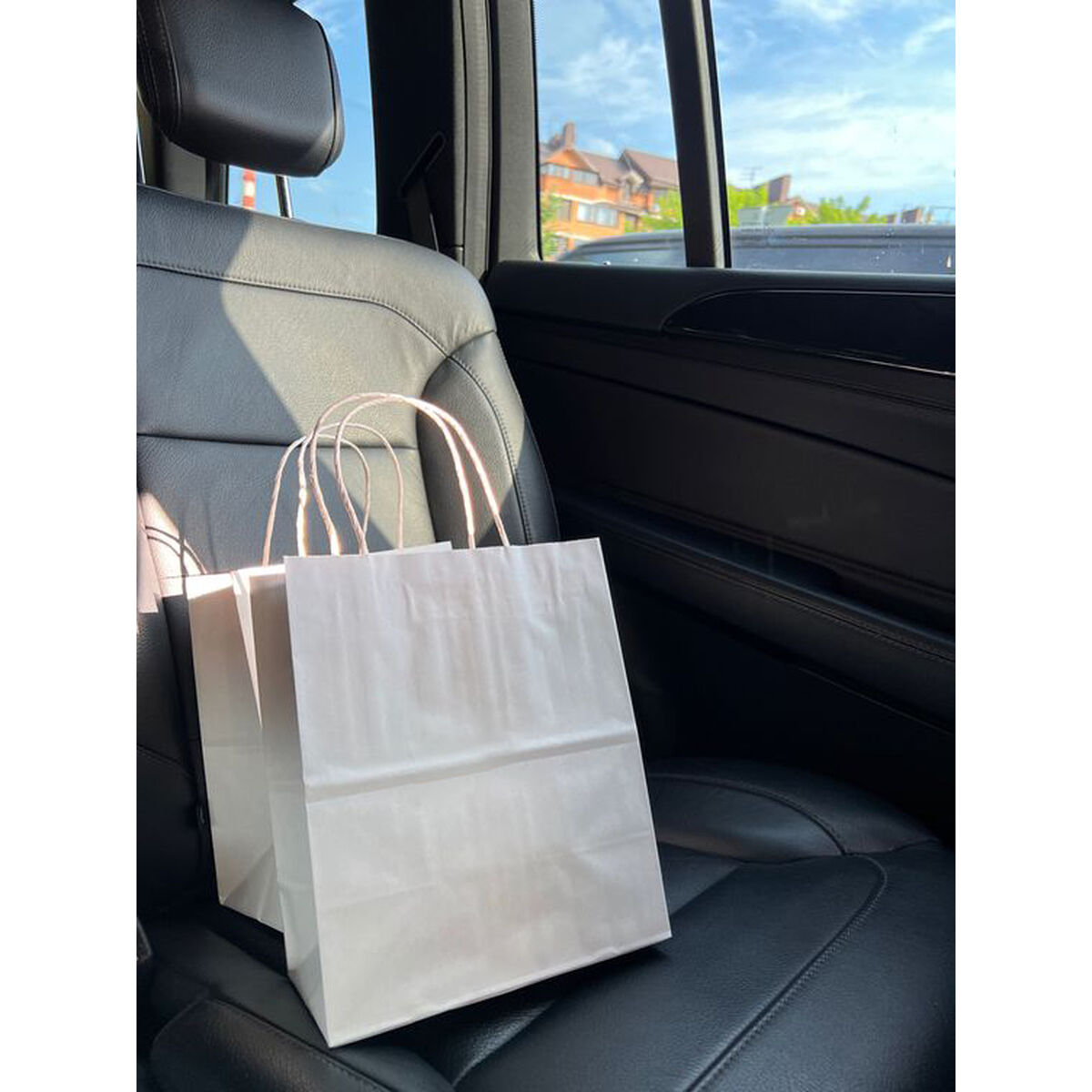 Bolsa de Papel Algon Blanco 32 x 12 x 40 cm 3 Piezas (24 Unidades)