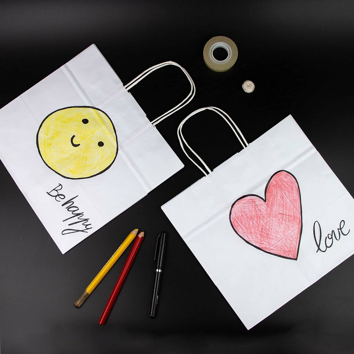 Bolsa de Papel Algon Blanco 26 x 17 x 26 cm 3 Piezas (24 Unidades)