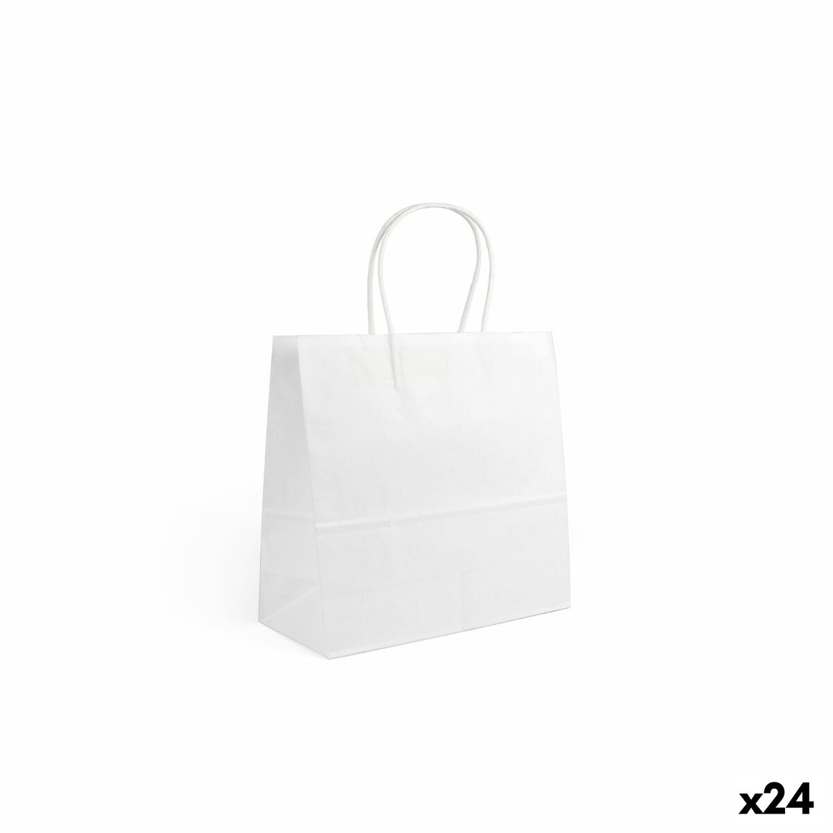 Bolsa de Papel Algon Blanco 26 x 17 x 26 cm 3 Piezas (24 Unidades)