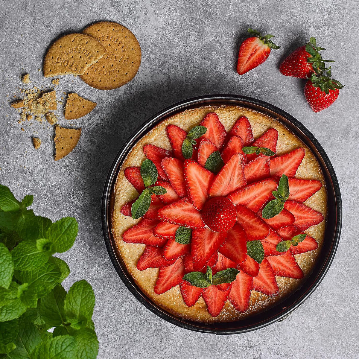 Molde Desmontable Quttin Negro 20 x 6,8+24 x 7 cm 2 Piezas (6 Unidades)