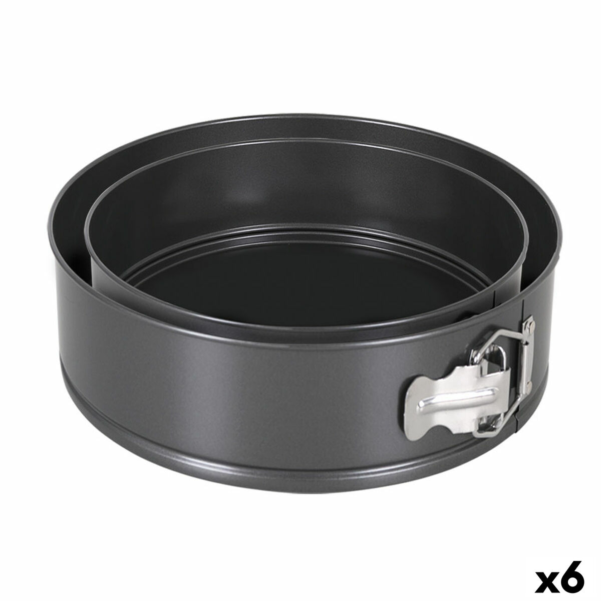 Molde Desmontable Quttin Negro 20 x 6,8+24 x 7 cm 2 Piezas (6 Unidades)