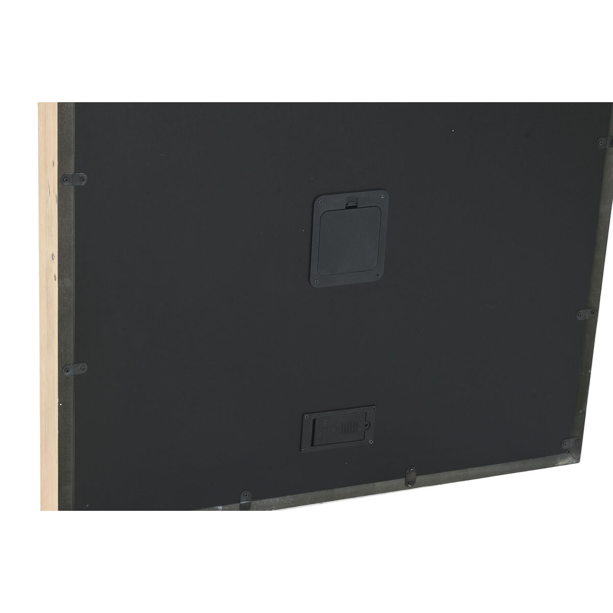 Reloj de Pared Home ESPRIT Blanco Natural Metal Madera de pino 60 x 8,5 x 73 cm