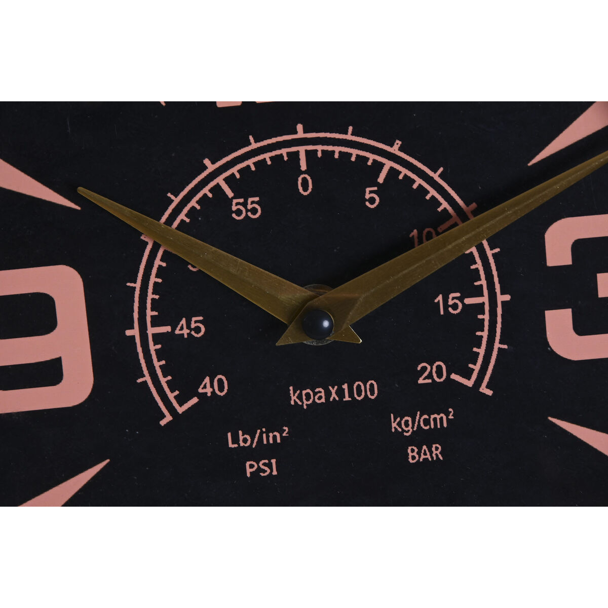 Reloj de Pared Home ESPRIT Dorado Plateado Hierro Vintage 48 x 11 x 44,5 cm