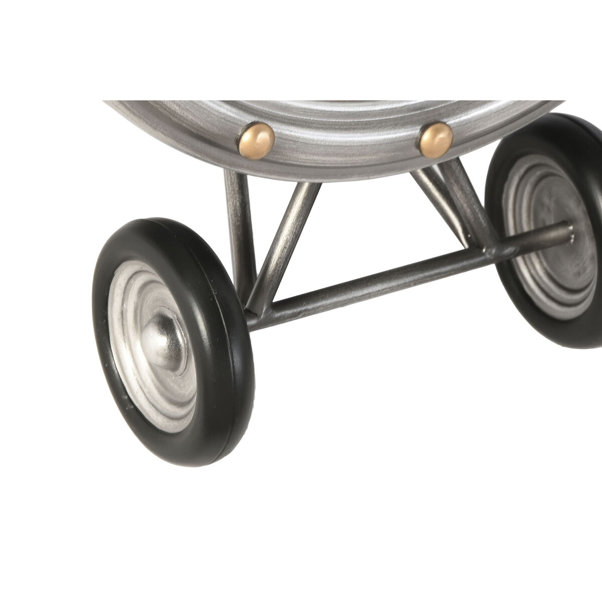 Reloj de Pared Home ESPRIT Dorado Plateado Metal Avión Vintage 87 x 17 x 52,5 cm