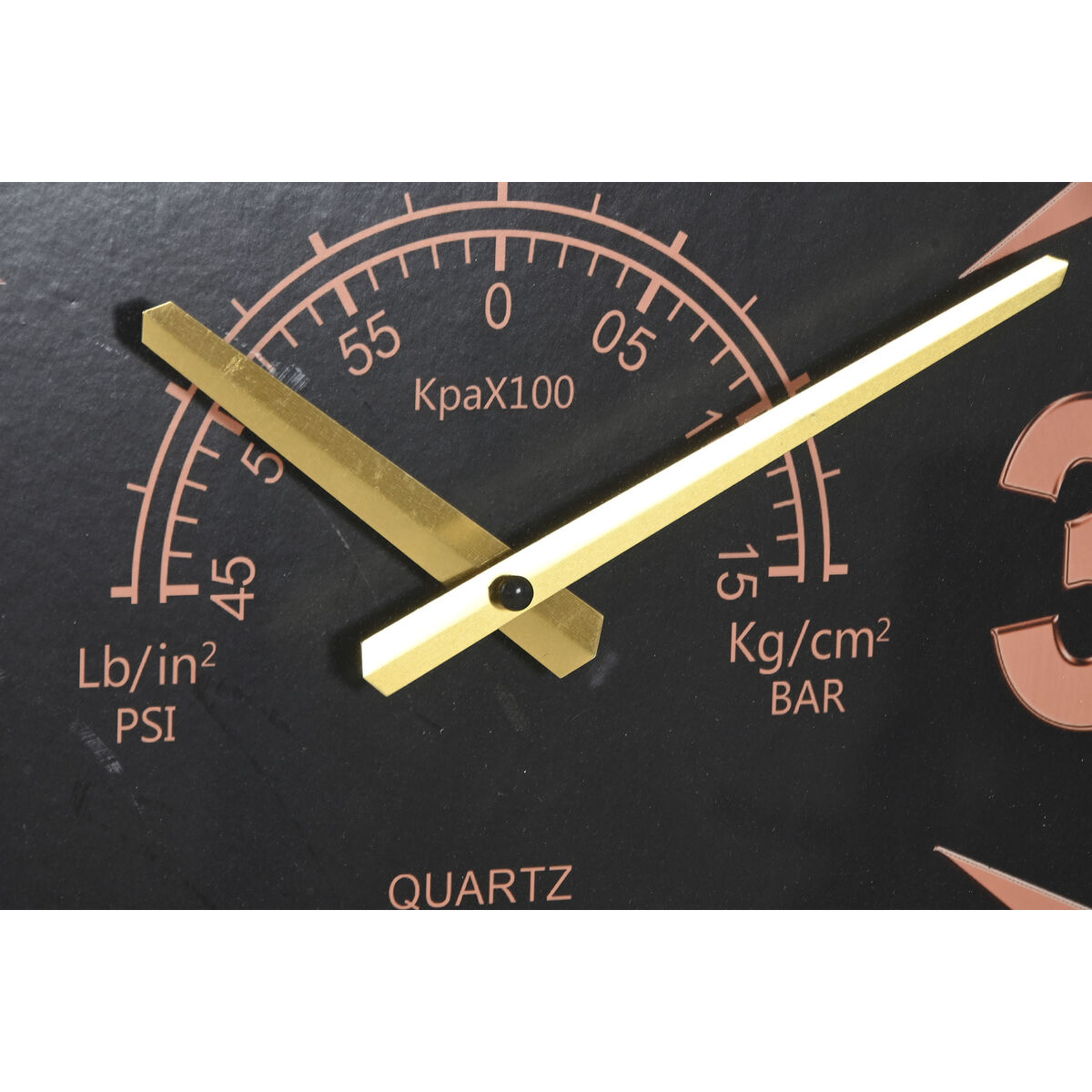 Reloj de Pared Home ESPRIT Dorado Plateado PVC Metal Hélices Vintage 133 x 24 x 120 cm