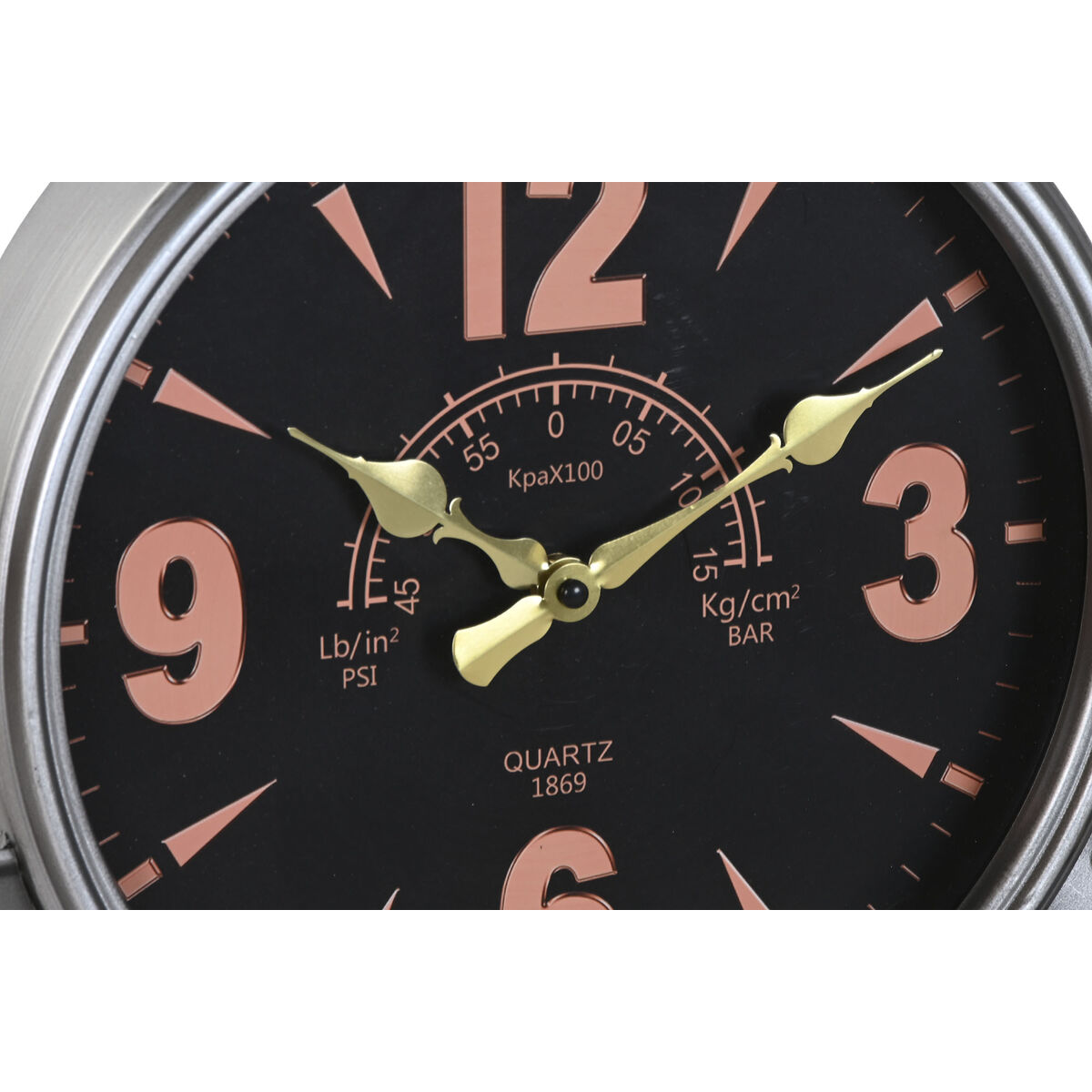 Reloj de Pared Home ESPRIT Dorado Plateado Metal Hélices Vintage 121 x 7 x 106 cm