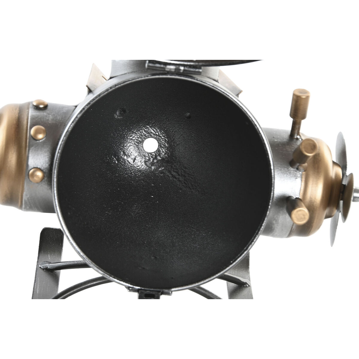 Reloj de Mesa Home ESPRIT Dorado Plateado Avión Vintage