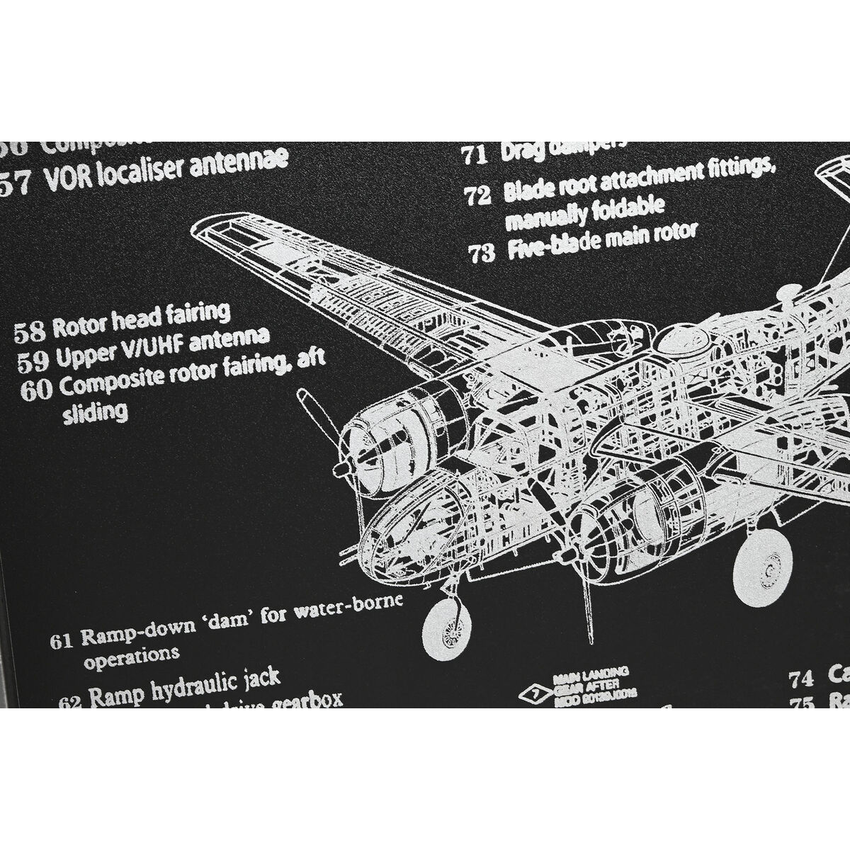 Reloj de Pared Home ESPRIT Dorado Plateado Metal Avión Vintage 175 x 21 x 64 cm