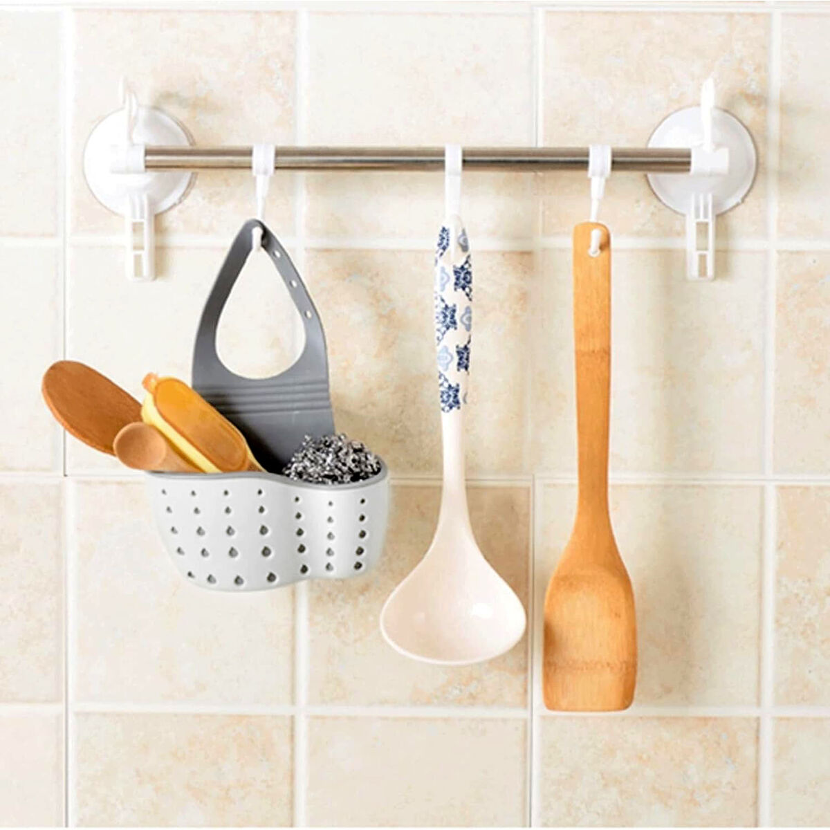 Portaestropajos para Fregadero Quttin 15 X 8,5 CM (24 Unidades)