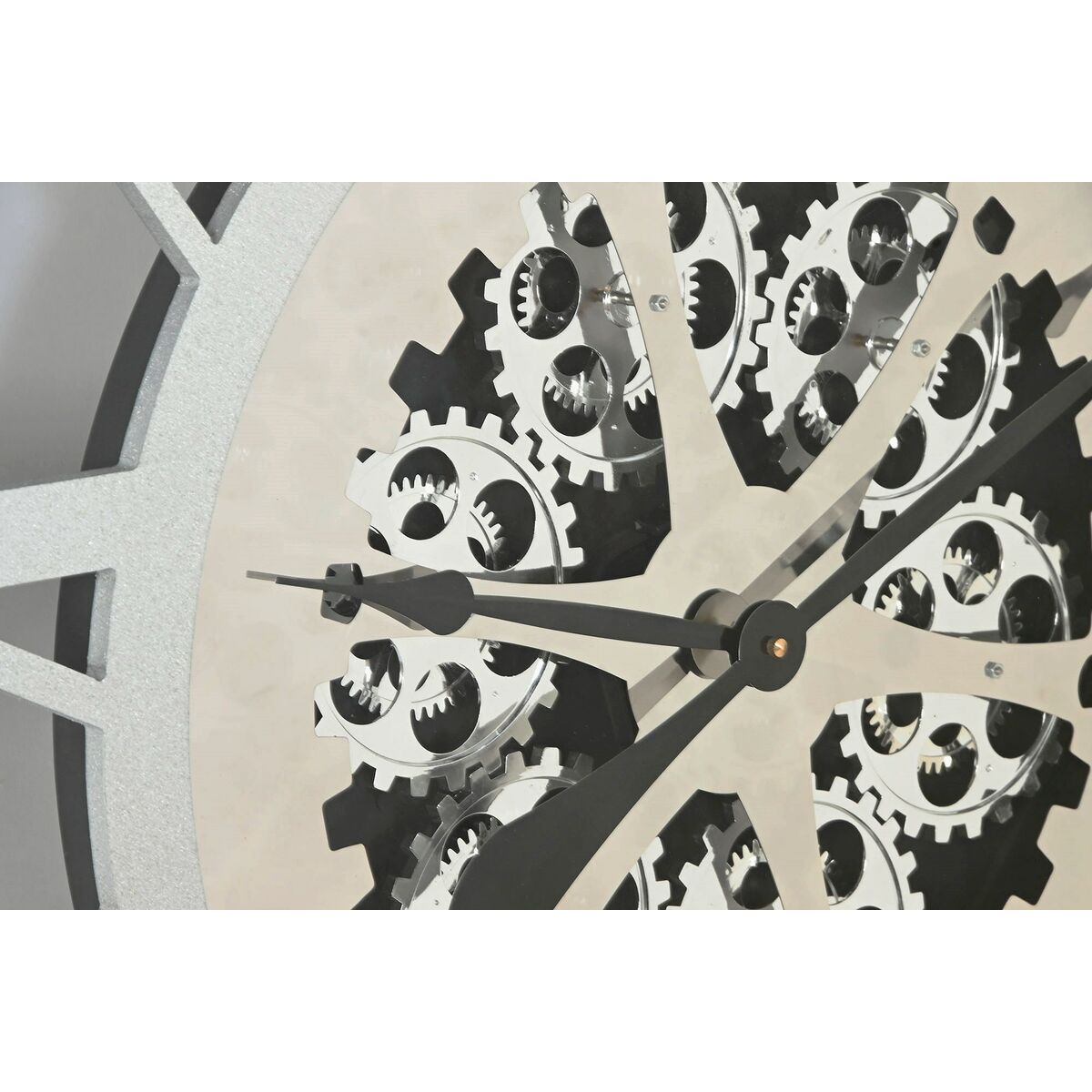 Reloj de Pared Home ESPRIT Plateado Hierro 102 x 9,5 x 102 cm