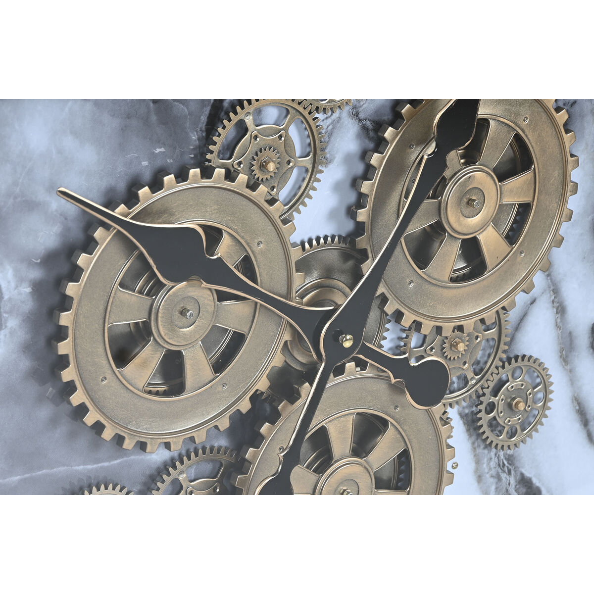 Reloj de Pared Home ESPRIT Blanco Dorado Metal 140 x 9 x 140 cm