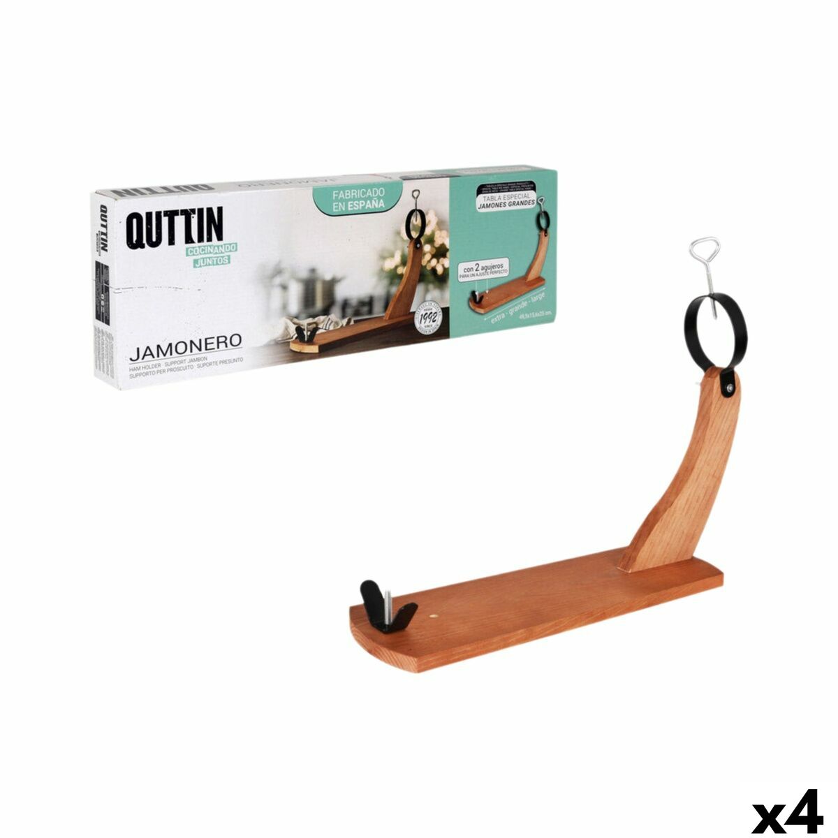 Jamonero Quttin GONDOLA Madera (4 Unidades)