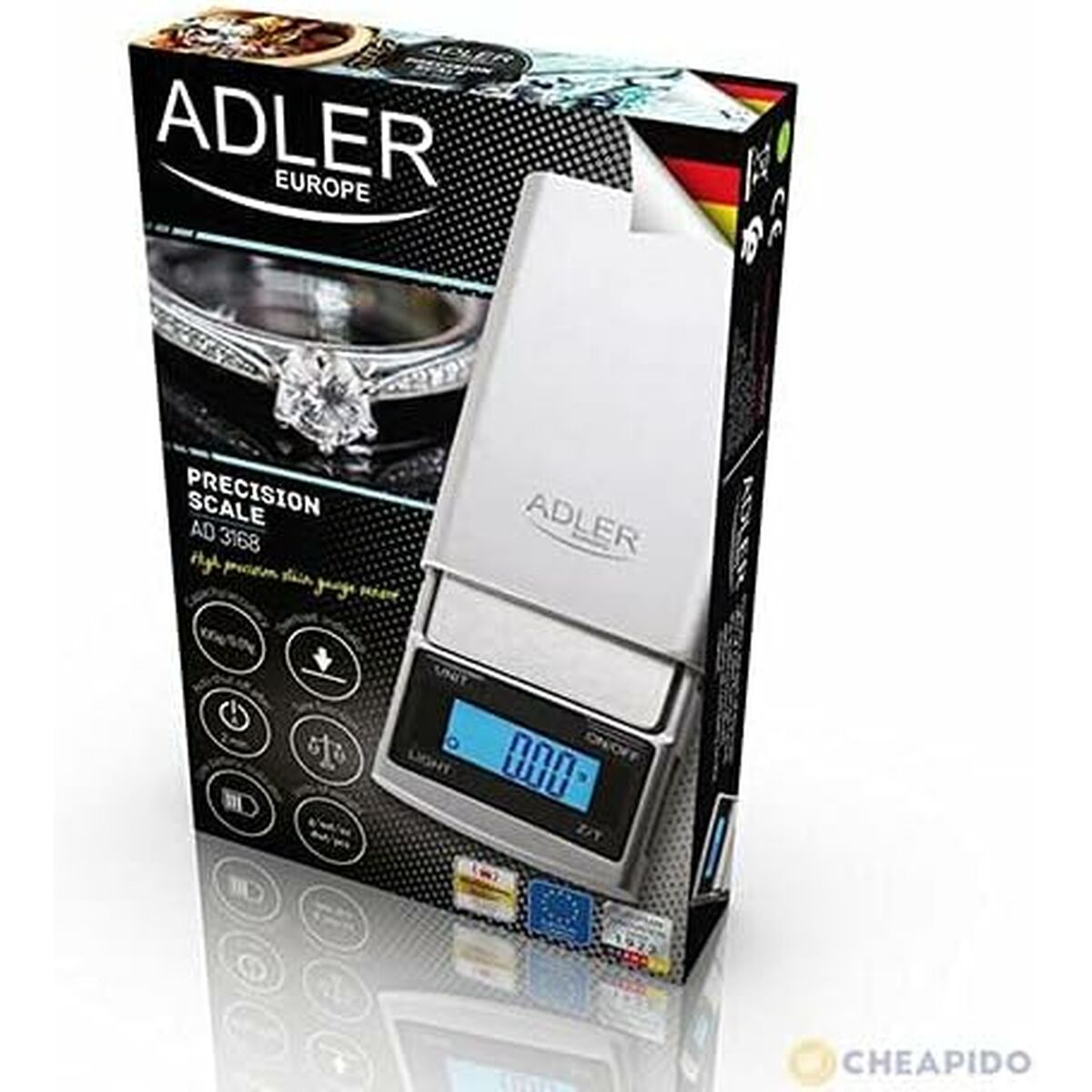 Báscula Digital de Precisión Adler AD 3168