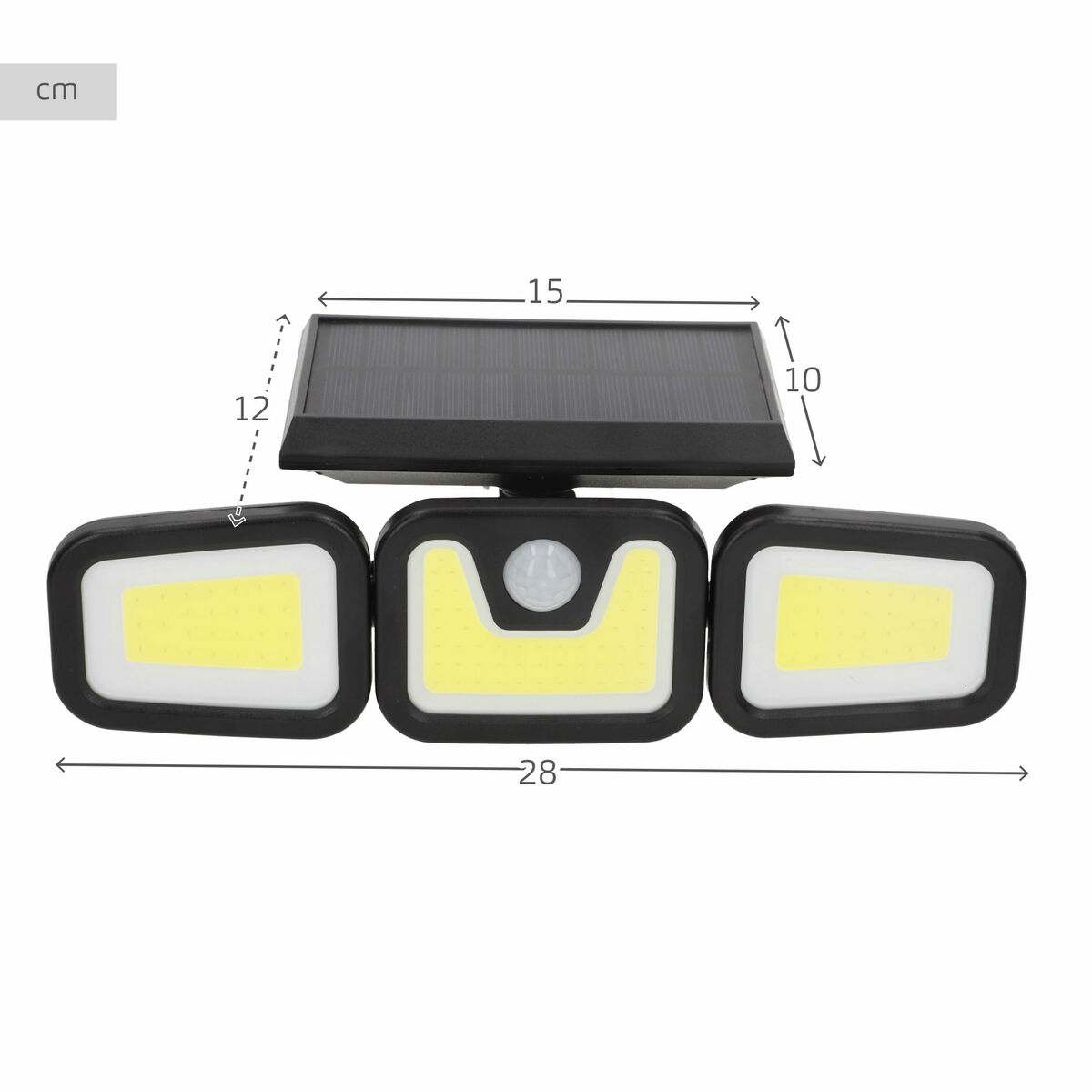 Foco Solar Aktive 28 x 9 x 12 cm (4 Unidades)