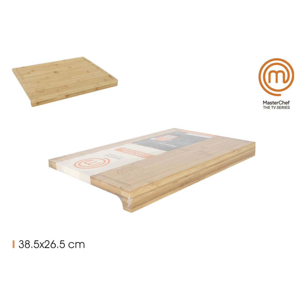 Tabla de cortar MasterChef ENCIMERA 38,5 x 26,5 x 1,5 cm + 2 cm (4 Unidades)
