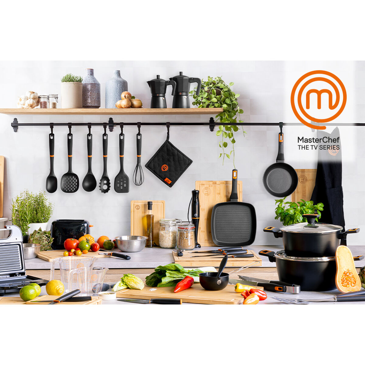 Delantal con Bolsillo MasterChef 70 x 81 cm (24 Unidades)